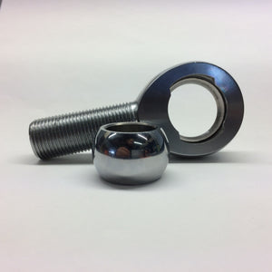 Male Chromoly Steel 2 piece Rod End - Metric 17mm eye, 16x2.0mm RH thread